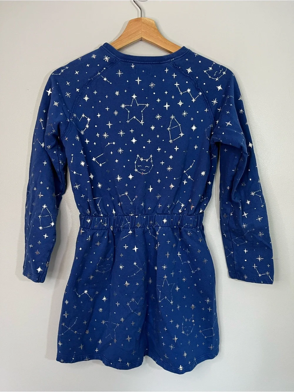 Hatley Royal Blue Cotton Constellation Stars Car Dress Girl’s 12